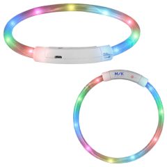 Bright Light Up Dog Collar, Rechargeable