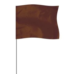 Brown 4 Inch X 5 Inch Marker Flag On A 36 Inch Wire