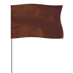 Brown 5 Inch X 8 Inch Marker Flag On A 36 Inch Wire