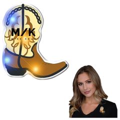 Brown Cowboy Boot Flashing LED Lights