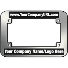 Brushed Ridged Chrome Faced Plastic Motorcycle Frames