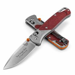 Benchmade Bugout Grey/Redstone Aluminum & Richlite Knife