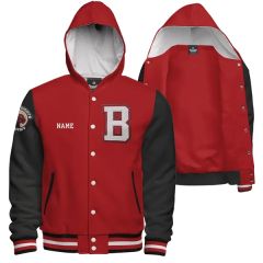 Build Your Own Hooded Fleece Varsity Jacket: No Lining