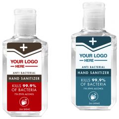 Bulk Customizable 2 Oz 75 Percent Alcohol Hand Sanitizer
