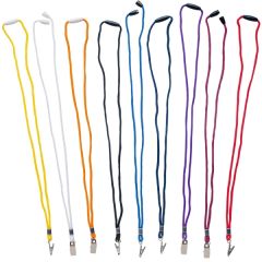 Braided Rope Lanyard W/Bull Dog Clip