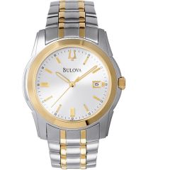 Bulova Men's Bracelet Silver Dial 2-Tone Watch