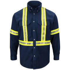 Bulwark Men's Dress Uniform Shirt With Csa Reflective Tri