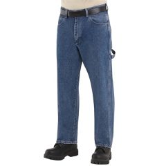 Bulwark Men's Flame Resistant Pre-Washed Denim Dungaree