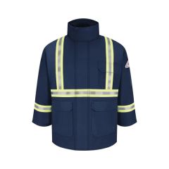 Bulwark Men's Long Deluxe Parka With Reflective Trim - Ex