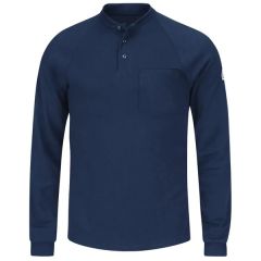 Bulwark Men's Long Sleeve Henley Shirt- Cooltouch2