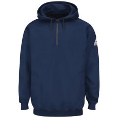 Bulwark Men's Tall Flame Resistant Quarter-Zip Hooded Swe