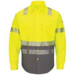 Bulwark Men's Tall Hi-Visibility Color Block Uniform Shir