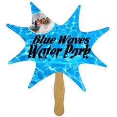 Burst Hand Fan Full Color 1 Side
