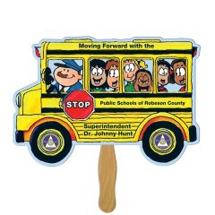 Bus Hand Fan Full Color 1 Side