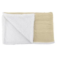 Cable Knit Sherpa Blanket