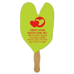 Caladium Leaf Hand Fan Full Color 1 Side