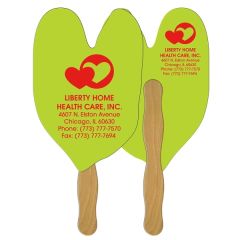 Caladium Leaf Hand Fan Full Color 2 Sides