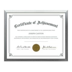 Calais Certificate Frame - Silver