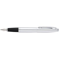Cross Calais Polished Chrome Fountain Pen With Stainless Steel Nib