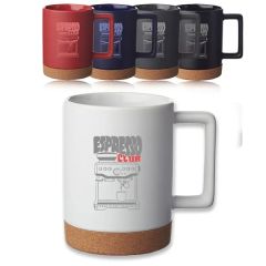 Caldwell 15 Oz Cork Base Ceramic Mugs