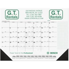 Calendar Desk Pad With Julian and Contractor Dates