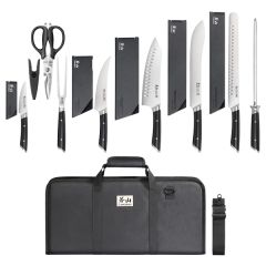 Cangshan 9-Piece Helena Series BBQ Knife Bag Set