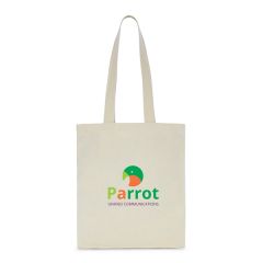 Canvas Book Bag W/ Gusset - Natural