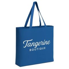 Canvas Jumbo Tote With 5 Inch Bottom Gusset