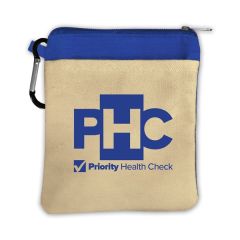 Canvas Zipper Tote With Carabiner