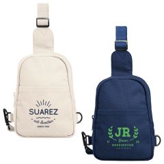 Canyon 12 Oz Recycled Cotton Adjustable Strap Crossbody Bag