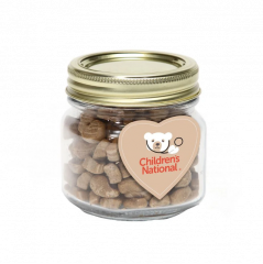 Cat Treats In Half Pint Jar W/ Heart Magnet