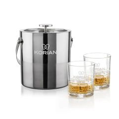 Catania Ice Bucket & Libretto On-The-Rocks Set