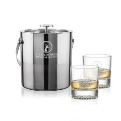Catania Ice Bucket & Romford On-The-Rocks Set