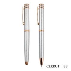 Cerruti 1881 Austin Diamond Ballpoint & Rollerball Pen Set
