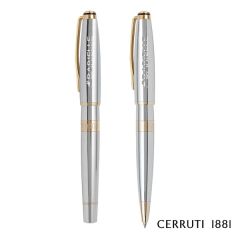 Cerruti 1881 Bicolore Ballpoint Pen & Rollerball Pen Set