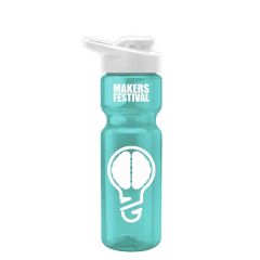 Champion 28 Oz Transparent Bottle - Drink Thru Lid Colors