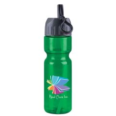 Champion - 28 Oz Transparent Bottle With Flip Straw Lid, Dp