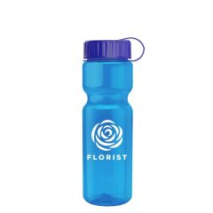Champion - 28 Oz Transparent Sports Bottle With Tethered Lid