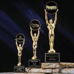 Champion Award On Black Marble