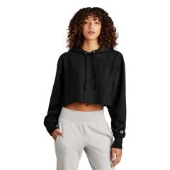 Champion Women's Reverse Weave Cropped Cut-Off Hooded Swe
