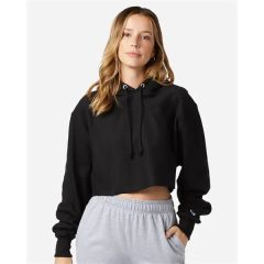 Champion Women's Reverse Weave Hooded Cropped Sweatshirt