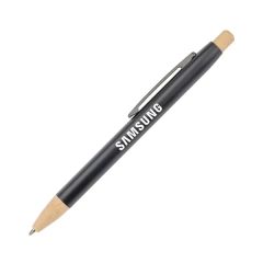 Charon Aluminum Ballpoint Pen W/Bamboo Clicker & Tip