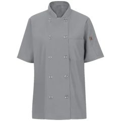 Chef Designs Women's Mimix Short Sleeve Chef Coat With O