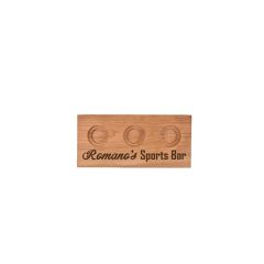 Cherry Rectangular 3-Slot Sampler Board