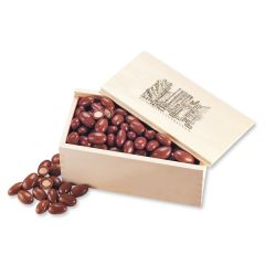 Chocolate Covered Almonds In Wooden Collector's Box