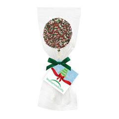 Chocolate Covered Oreo Pop W/ Holiday Nonpareil Sprinkles