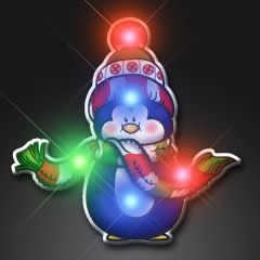 Christmas Penguin With Scarf LED Blinkies