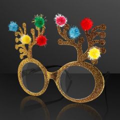 Christmas Reindeer Antler Novelty Glasses Non-Light Up