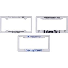 Chrome Plated Metal License Plate Frames Color Filled