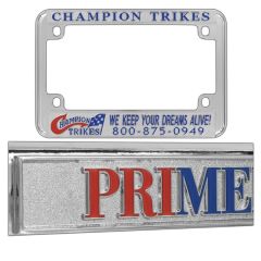 Chrome Plated Zinc Motorcycle License Frame